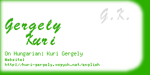 gergely kuri business card